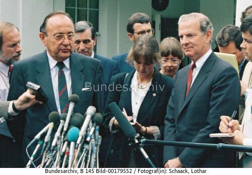 AM Genscher in den USA 1989