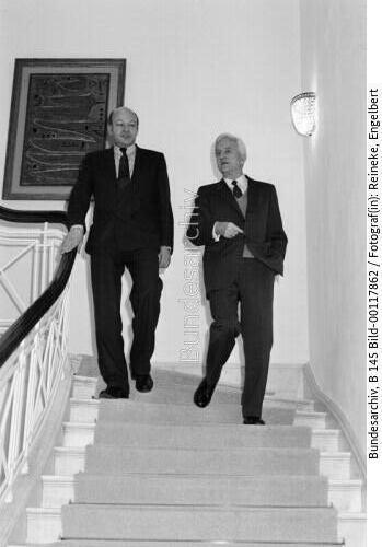 Bundespräsident von Weizsäcker und Momper 1989