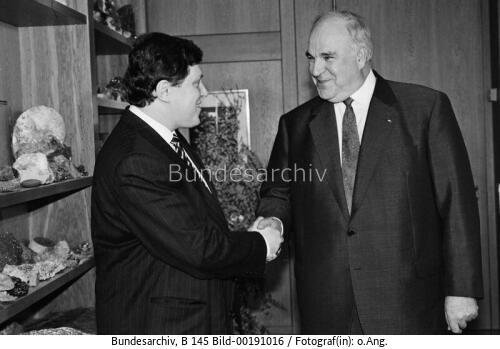 Vorsitzender der russischen Jabloko-Fraktion Jawlinskij in Bonn 1995