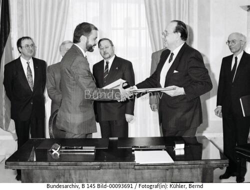 Litauischer Parlamentspräsident Landsbergis in Königswinter 1992