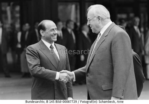 Italienischer Ministerpräsident Berlusconi in Bonn 1994