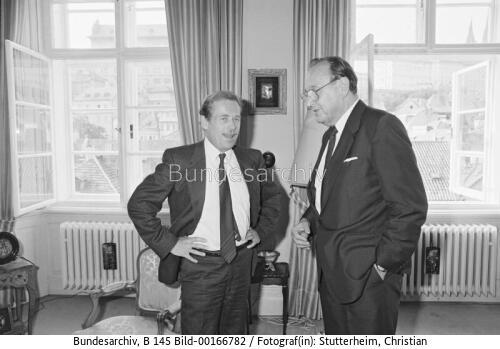 AM Genscher in der CSSR 1989
