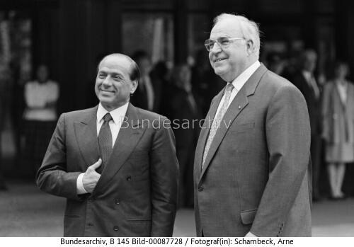 Italienischer Ministerpräsident Berlusconi in Bonn 1994