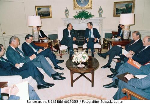 AM Genscher in den USA 1989