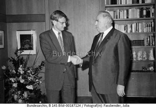 Schwedischer Ministerpräsident Bildt in Bonn 1994