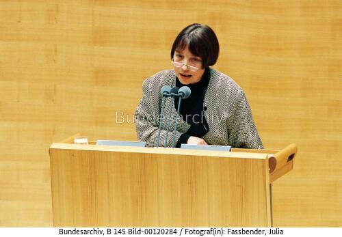 Bundestagssitzung 1995 / Heimatvertriebene und der Wiederaufbau in Deutschland / Bundestagsvize Vollmer