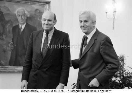 Bundespräsident von Weizsäcker und Momper 1989