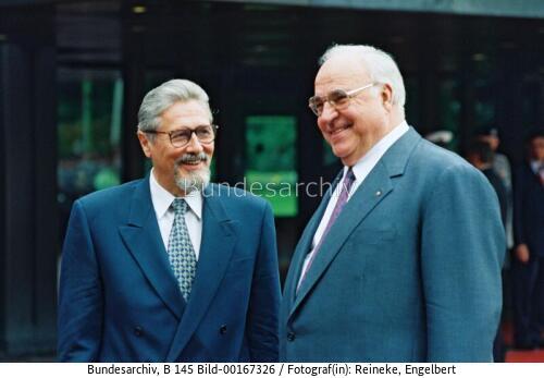 Rumänischer Präsident Constantinescu in Bonn 1997