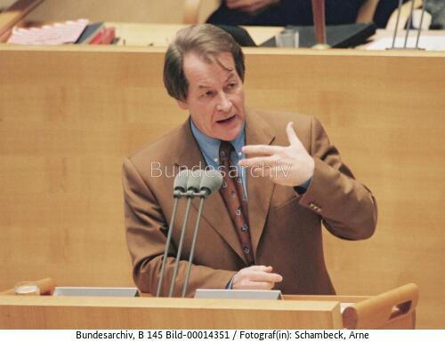 Bundestagssitzung zur Wirtschafts- Finanz- und Außenpolitik 1998 / Rede BM Müntefering