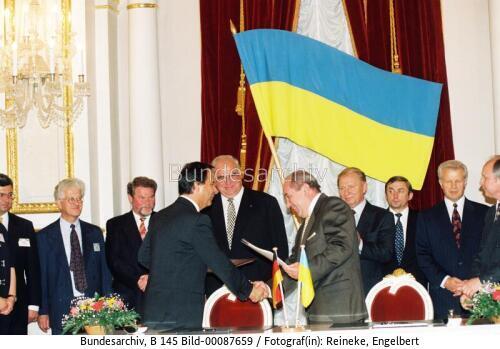 Bundeskanzler Kohl in der Ukraine 1996