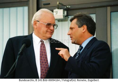 Treffen der mittel- und osteuropäischen Präsidenten in Landcut / Polen 1996 / Bundespräsident Herzog und Präsident Kwasniewski