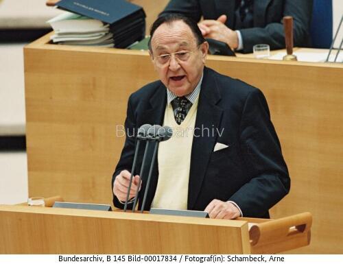 Bundestagsitzung 1998 / MdB Genscher / Abschiedsrede