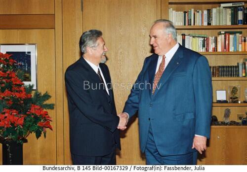 Rumänischer Präsident Constantinescu in Bonn 1997