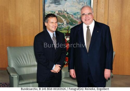 Polnischer Präsident Kwasniewski in Bonn 1996