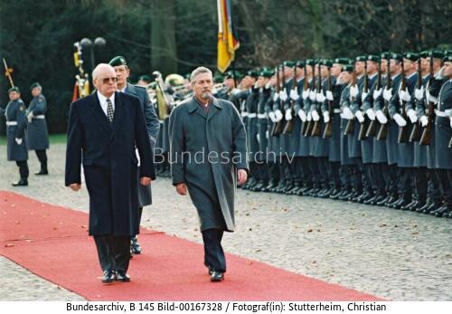 Rumänischer Präsident Constantinescu in Bonn 1997