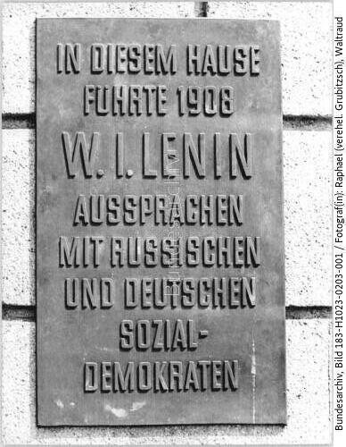 Leipzig, Gedenktafel Wladimir Iljitsch Lenin