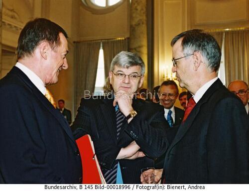 AM Joschka Fischer, Michael Rogowski und Heinrich von Pierer