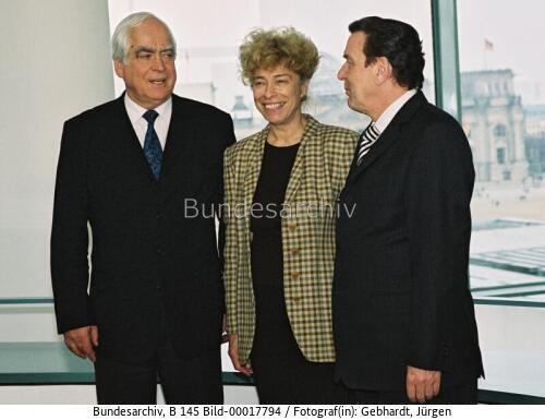 Bundeskanzler Schröder und Gesine Schwan 2004