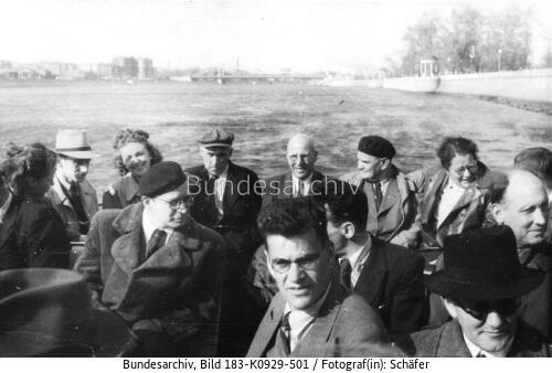 Moskau, deutsche Delegation auf Bootstour