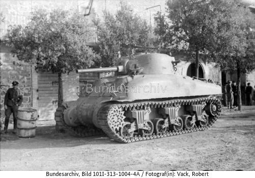 Italien, amerikanischer Panzer M4 Sherman