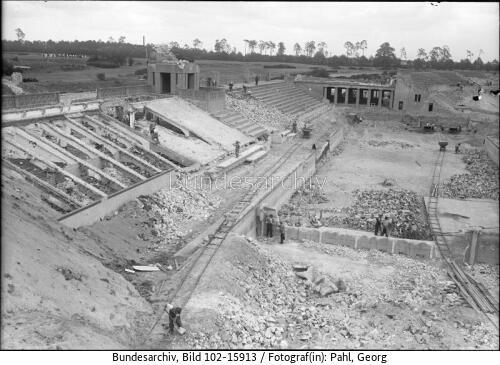 Berlin, Bauarbeiten Olympia-Stadion