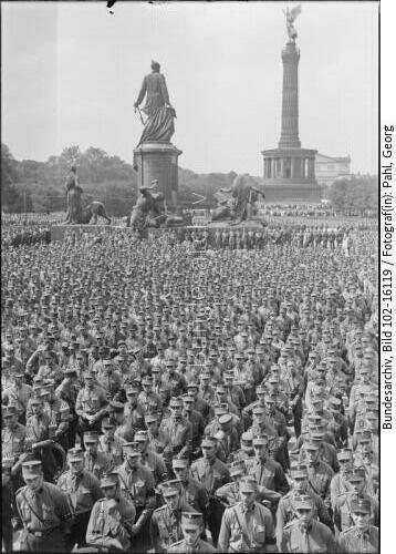 Berlin, SA-Trauerfeier zum Tod Hindenburgs