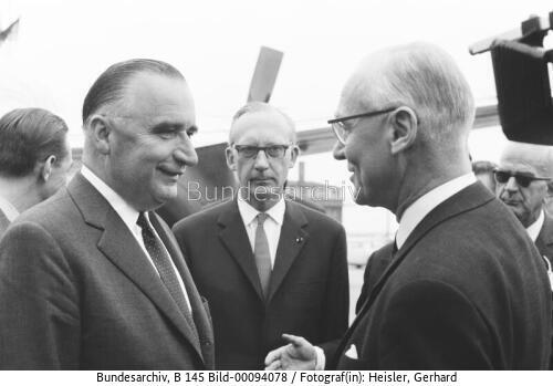 Französischer Premierminister Pompidou in Bonn 1964