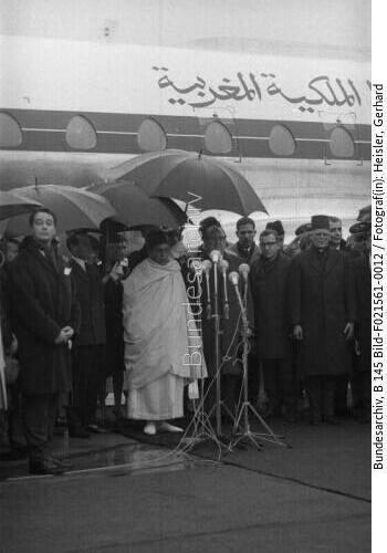 Düsseldorf, König Hassan II. am Flughafen