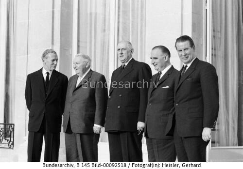 Bundeskanzler Erhard in Frankreich 1963