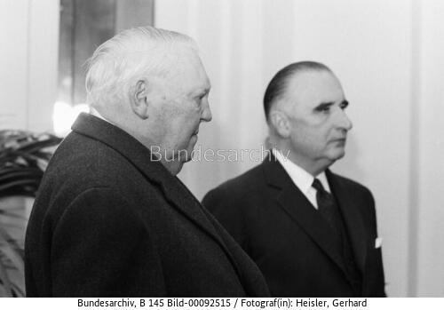 Bundeskanzler Erhard in Frankreich 1963