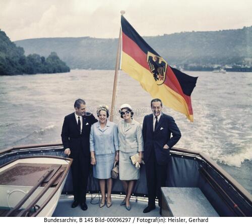 Chilenischer Staatspräsident Frei auf dem Rhein 1965