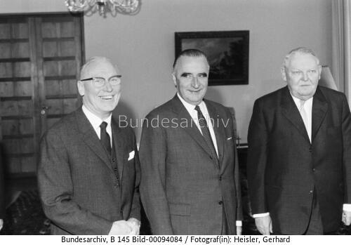 Französischer Premierminister Pompidou in Bonn 1964