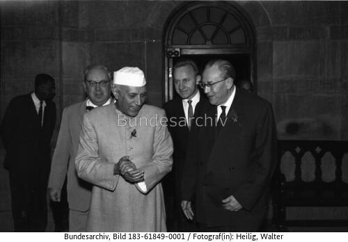 Indien, Pandit Nehru, Otto Grotewohl, Lothar Bolz