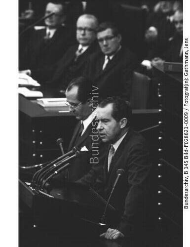 Bonn, Deutscher Bundestag, US-Präsident Nixon