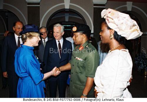 Nigeria, Lagos, State House Marina, Afrikareise, Ehepaar v. Weizsäcker, Nigerianischer Präsident Babangida