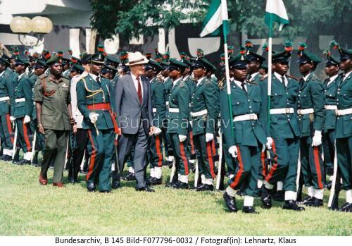 Nigeria, Afrikareise, BPräs v. Weizsäcker, Nigerianischer Präsident Babangida