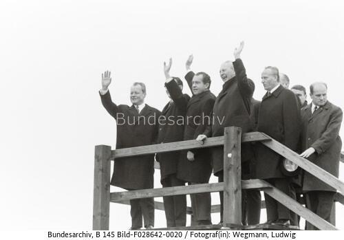 Berlin, Berliner Mauer,Besuch US-Präsident Nixon