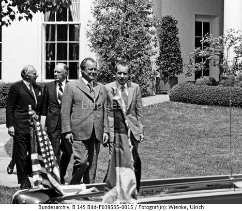 Washington D.C., Weißes Haus, BK Brandt, BM Scheel, Präsident Nixon, Amerikanischer AM Rogers