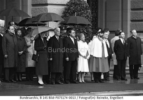 Bern, Bundeshaus, Empfang, Besuch v. Weizsäcker