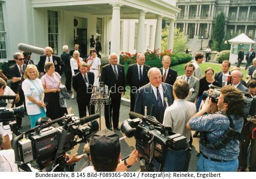 Washington D.C., Weißes Haus, Pressetermin, BK Kohl