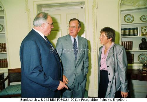 Washington D.C., Weißes Haus, BK Kohl, BM Merkel, US-Präsident Bush