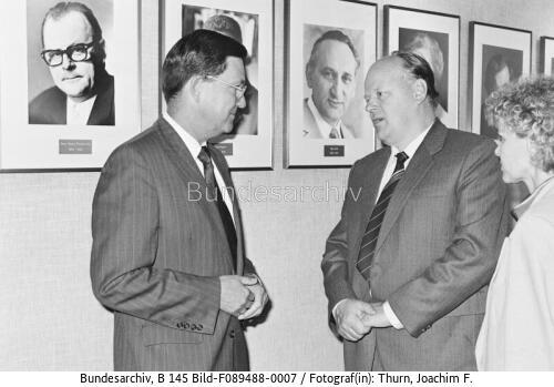Bonn, BM Spranger, Weißrussischer Präsident Schuschkewitsch
