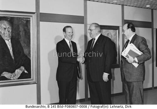 Bonn, Bundeskanzleramt, BK Kohl, BM Genscher, US-AM Baker