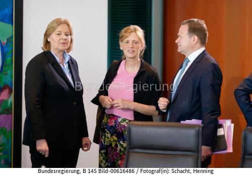 BM Bärbel Bas, BM Karin Prien und PStS Frank Schwabe 2026