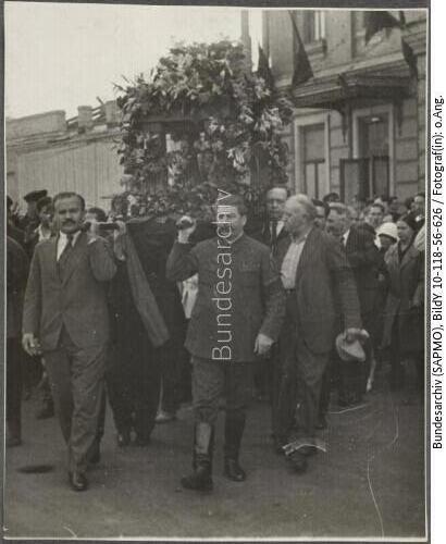 Moskau, Clara Zetkin, Beerdigung