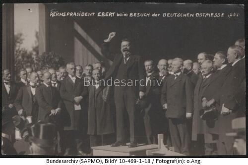 Königsberg, Friedrich Ebert sen. auf der Deutschen Ostmesse