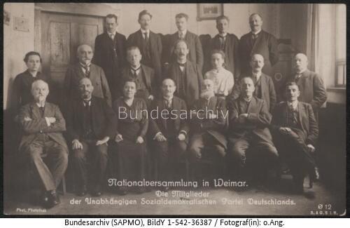 Weimar, Nationalversammlung, USPD-Fraktion