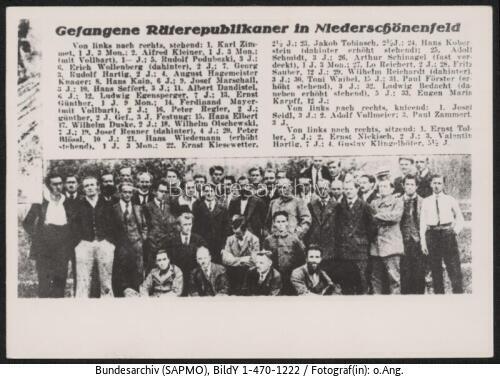 Niederschönenfeld, inhaftierte Anhänger der Bayerischen Räterepublik