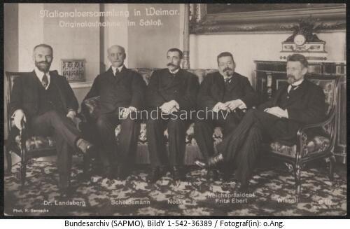 Weimar, Nationalversammlung, SPD-Abgeordnete