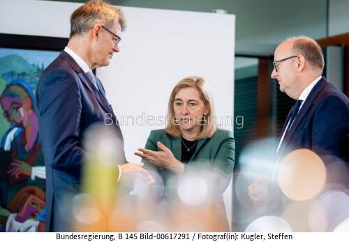 BM Nina Warken, BM Patrick Schnieder und PStS Matthias Hauer 2026